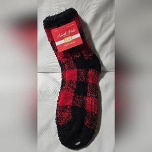 Red & Black Plaid Socks NWT